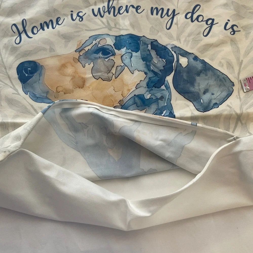 Dog Print Pillow Cover